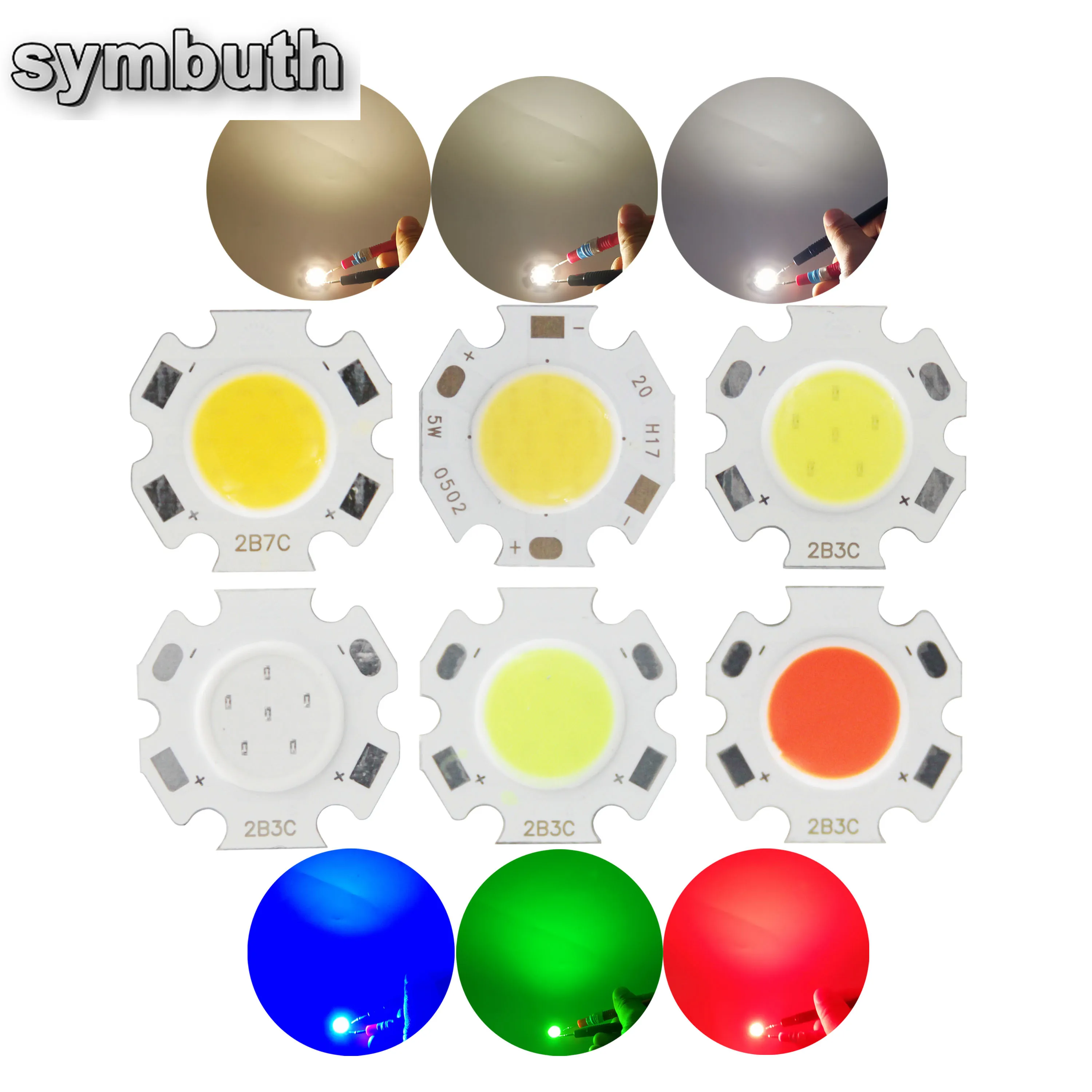 10 шт. диаметр 20 мм 20-0702 7 Вт 21 В постоянного тока круглый светодиодный источник