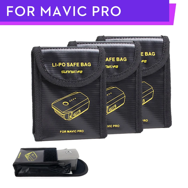 3 шт. Mavic Pro Батарея Сумки lipo Безопасный Сумка Пожарная безопасность чехол Обложка