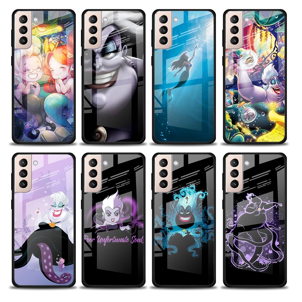 

Ursula The Little Mermaid Tempered Glass Cover For Samsung Galaxy S21 Plus Ultra M21 M31 M51 A52 A72 Phone Case Coque