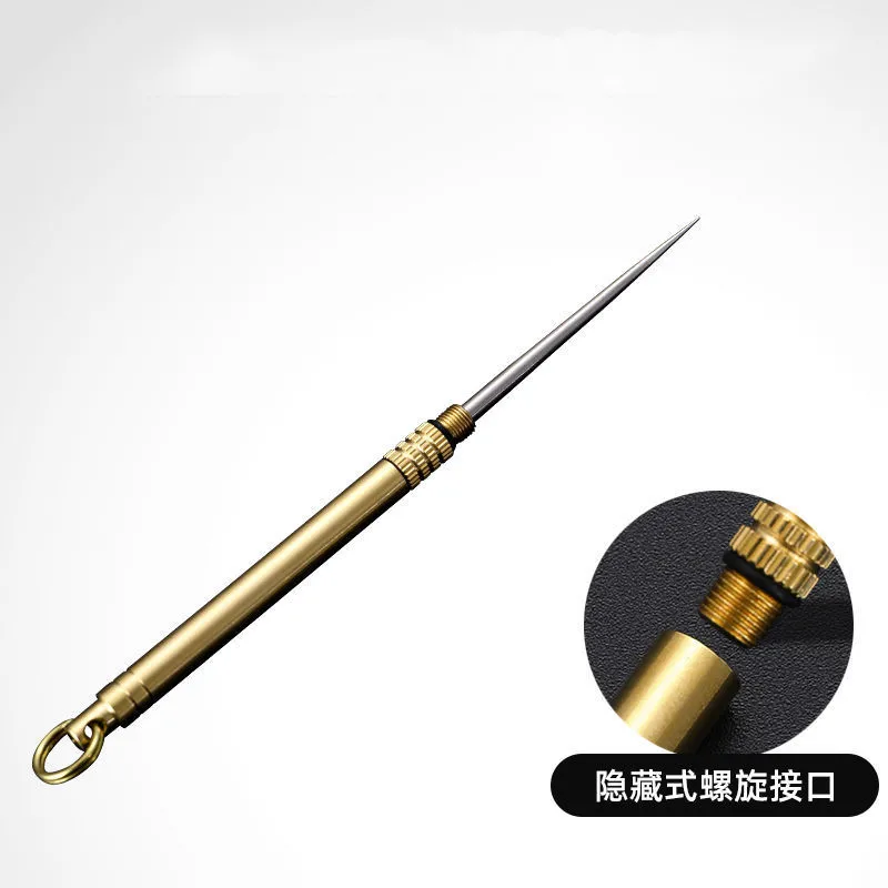 

Titanium Outdoor Edc Portable Multifunctional Toothpick Bottle Fruit Fork Camping Tool Toothpick Tube Stronger Than Dental Floss