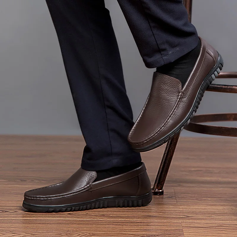 Мужская классическая обувь на плоской подошве из натуральной кожи | Спорт и
