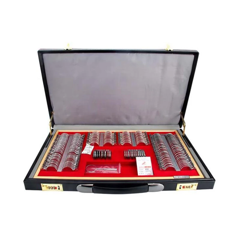 

Trial Lens Set 266 pcs Lens Evidence Box Aluminum Rim A Class Quality Aluminum Case