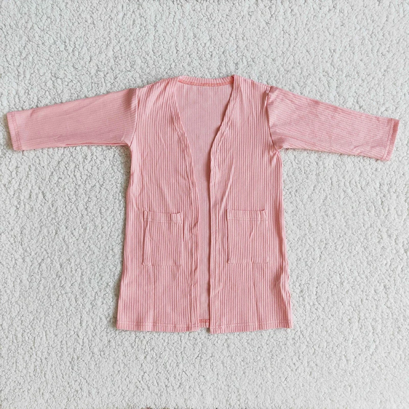 

Wholesale Baby Girls Spring Rib-Knit Cardigan Watermelon Red Coat Pocket Clothes Infant Toddler Children Kids Cotton Sweater