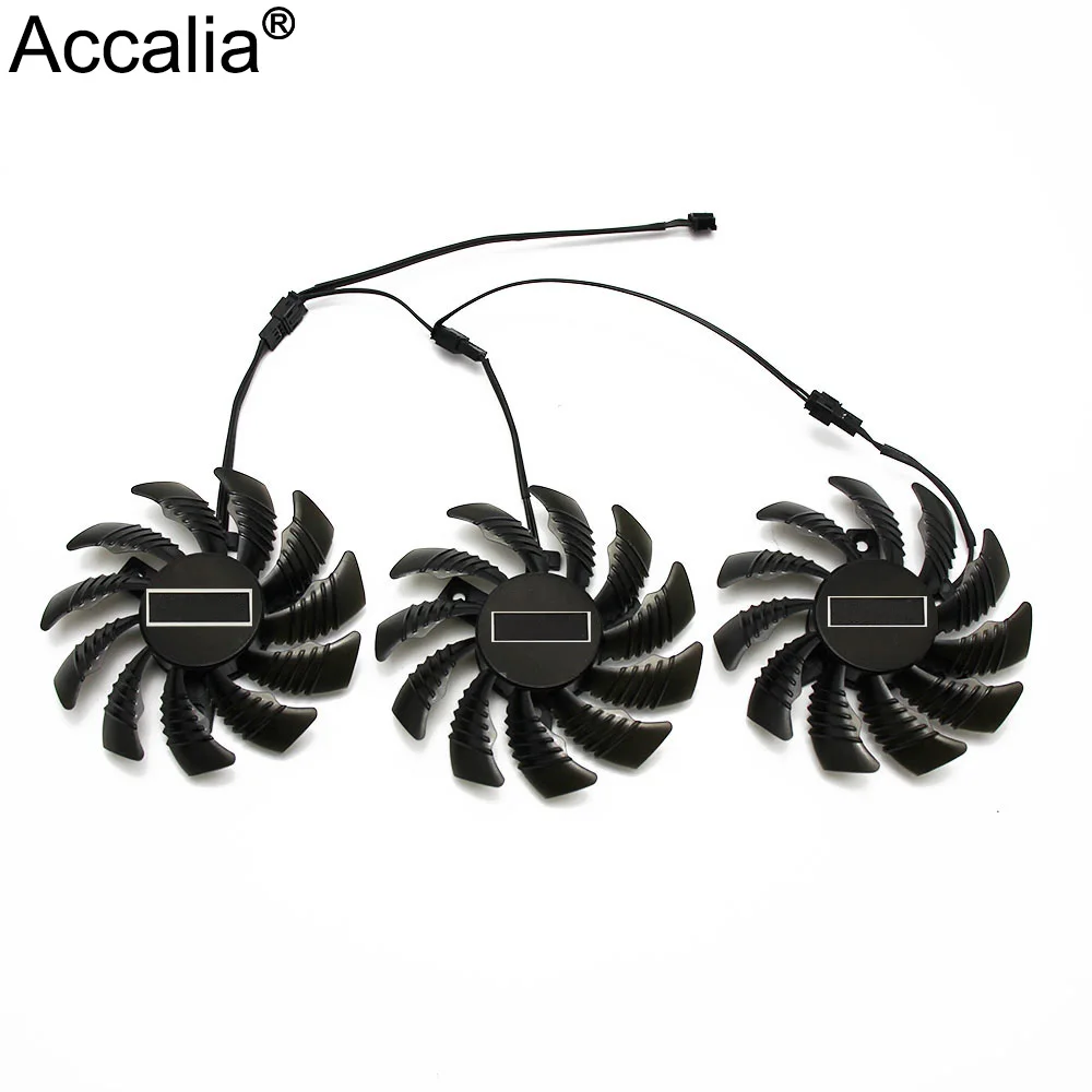 

3pin T128010SM PLD08010S12H for Gigabyte GV-N970WF3OC-4GD GTX970 Graphics Video card Cooling fan Pitch 4.0 Diameter 7.5cm
