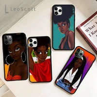 sexy black beautiful girl phone case for iphone 11 12 pro xs max 8 7 6 6s plus x 5s se 2020 xr soft silicone