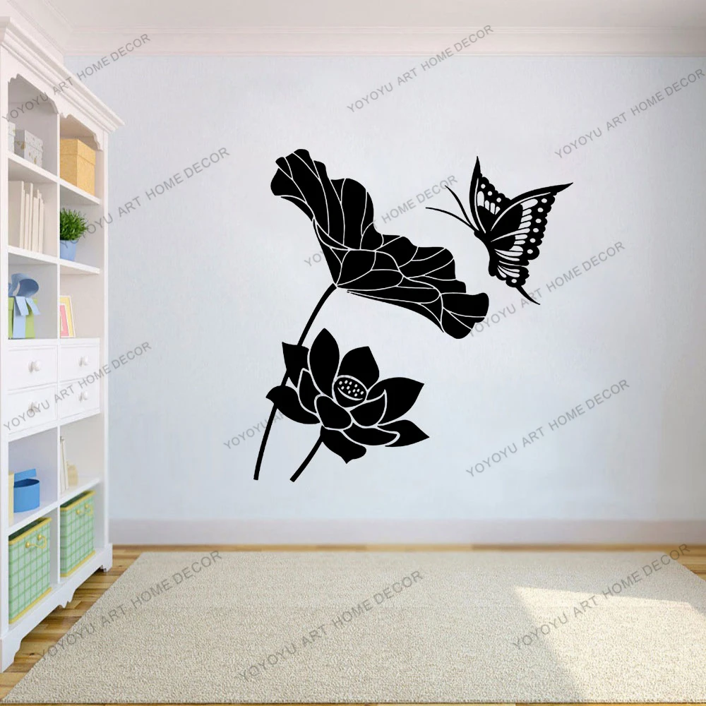 Виниловые настенные наклейки CX1658 с изображением растений и цветов, бабочки, бутонов, домашний декор, детская комната, художественные настенные наклейки, съемные настенные наклейки Виниловые настенные наклейки CX1658 с изображением растений и цветов, бабочки, бутонов, домашний декор, детская комната, художественные настенные наклейки, съемные настенные наклейки