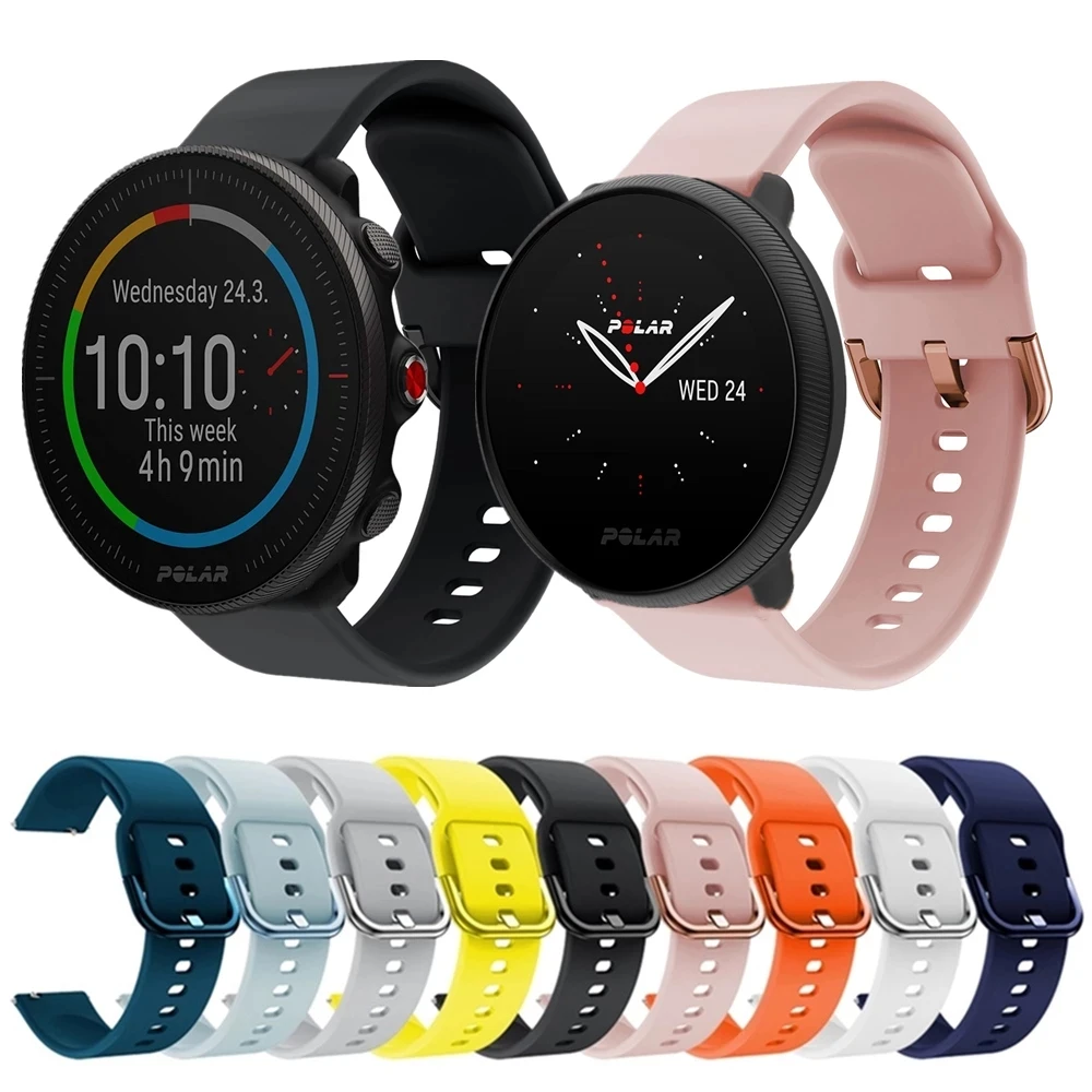 Силиконовый браслет для умных часов Polar ignite 2 / Vantage M2 мягкий спортивный ремешок