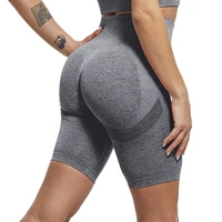 2 pcs seamless sports shorts womens high waisted abdomen elasticity peach hip leggings anti empty yoga shorts for outer wear