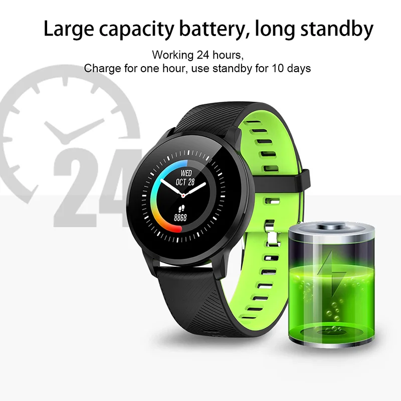 Умные часы шагомер спортивные с измерение артериального давления сердечного