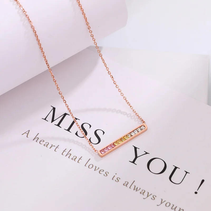 Яркая розовая желтая белая кристальная Геометрическая подвеска ожерелья цвета