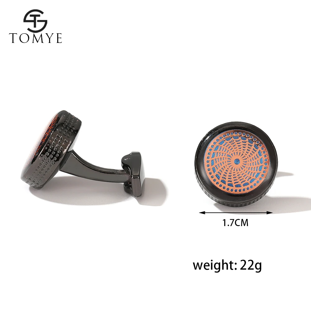 Запонки для мужчин TOMYE XK20S061 высококачественные модные круглые черные запонки