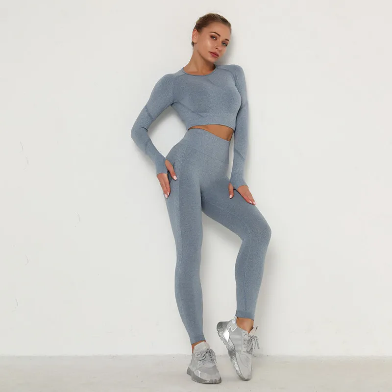 

Yoga Clothing Set Sportswear Fitness Set Sports Suit Women Sports Outfit Athletic Wear Gym Seamless Workout Clothes For Women