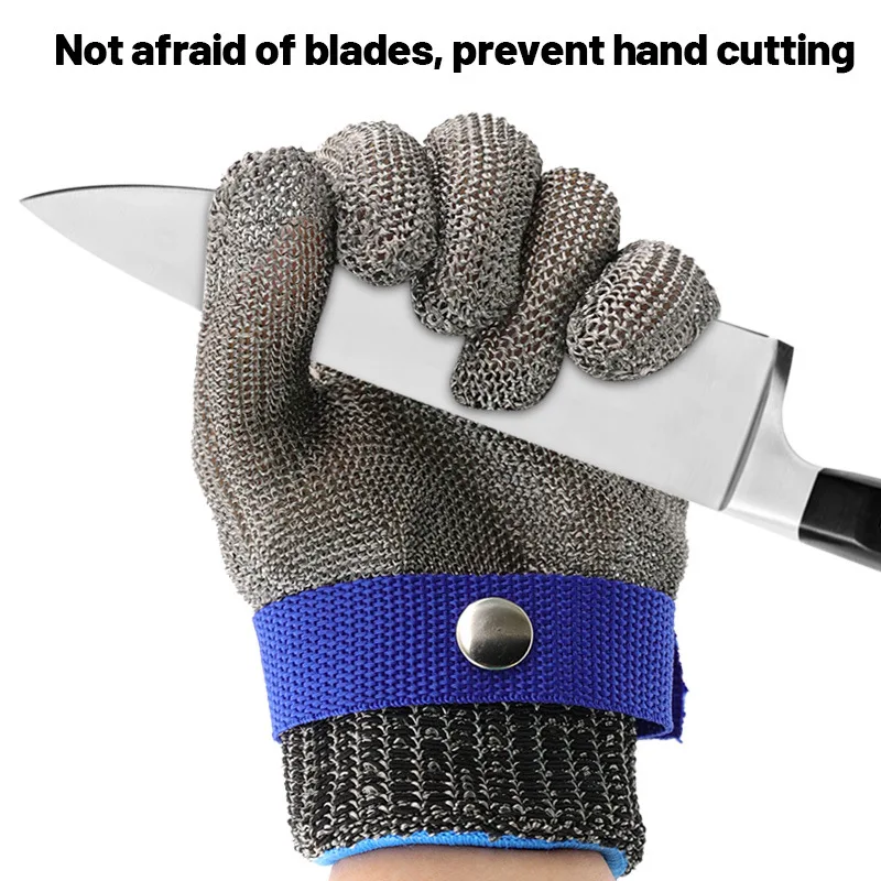 1Pcs Anti-cut Gloves Safety Cut Proof Stab Resistant Stainless Steel Wire Metal Mesh Butcher Protect Meat Cut-Resistant - купить по