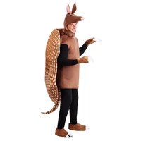 brown pangolin cosplay costume adult men animal costume halloween jumpsuit fancy party dress stage performance set suits
