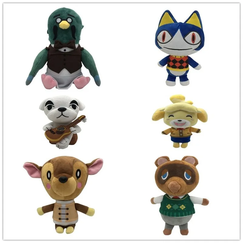 

Плюшевая игрушка-Пересечение животных, игра друзья леса, животные, олень, собака, мышь, мягкая мультяшная аниме подушка, кукла для детей
