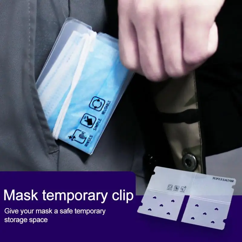 

Mask Storage Clip Resuable Foldable Portable Temporary Clip Masks Organization Disposable Masks Holder Masks Accessories
