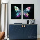 Скандинавские животные Абстрактная Картина на холсте красочная бабочка настенные художественные плакаты принты и картины украшение для дома гостиной подарок