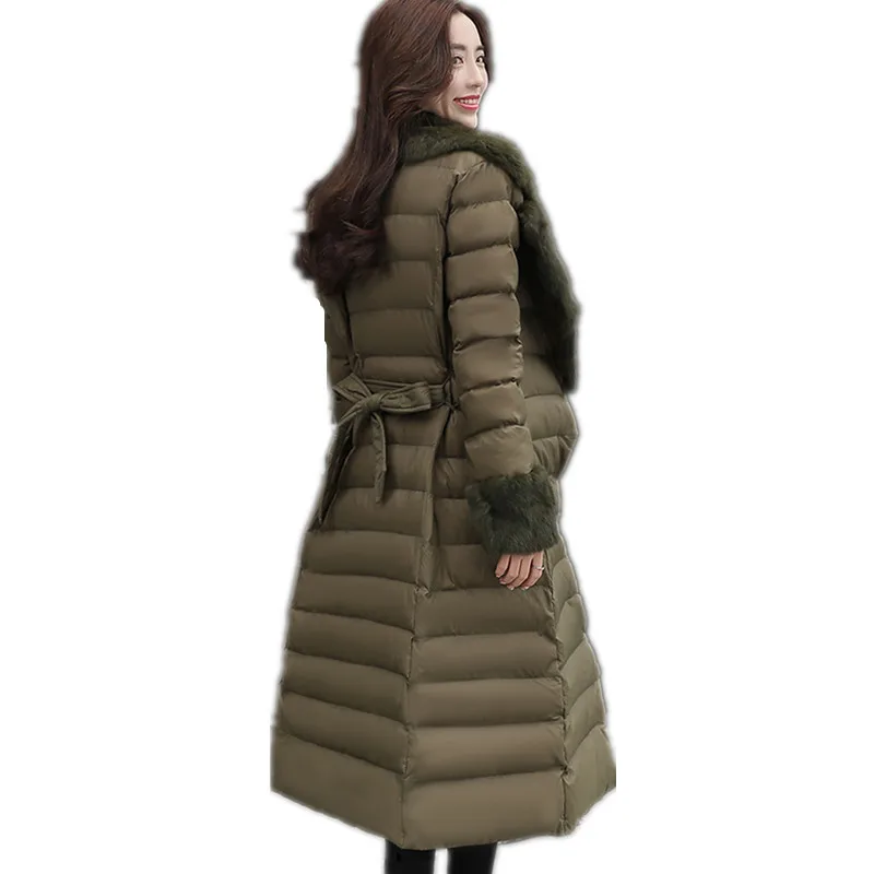 Женская зимняя длинная парка 2020 хлопковая куртка модное Стеганое пальто Толстая