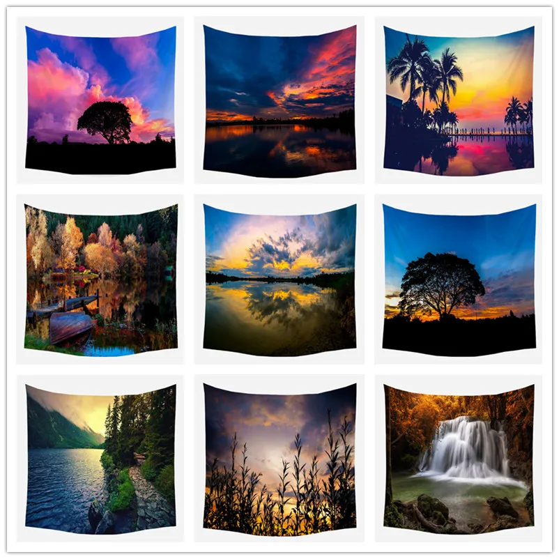 

Psychedelic Forest Tapestry Wall Hanging Wall Green Tree Tapestry Blanket Farmhouse Decor Window Tapestry Headboard Yoga Shawl