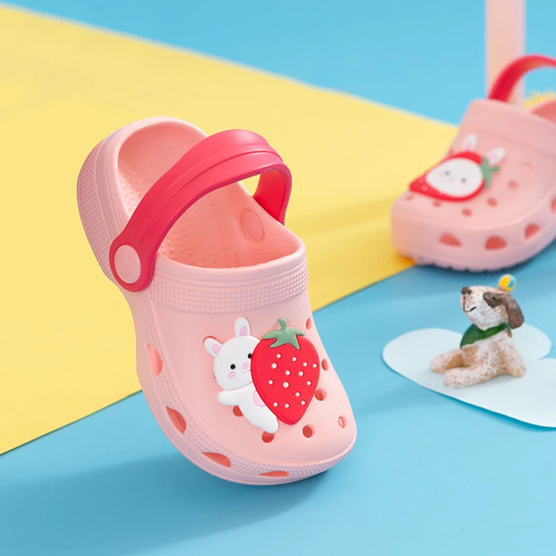 Сандалии Детские из ЭВА с противоскользящей подошвой розовые желтые летние 2020 |