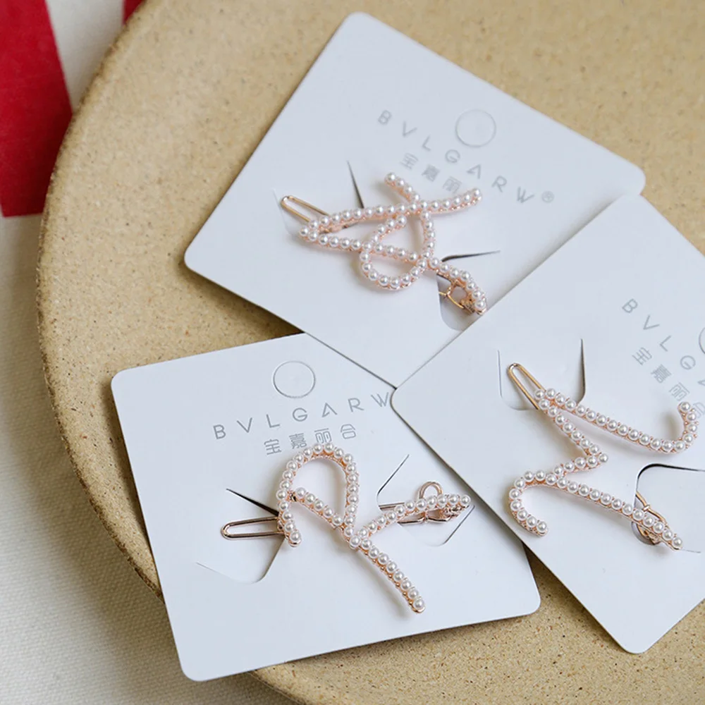 Модные элегантные женские заколки для волос в виде букв яркие корейские милые