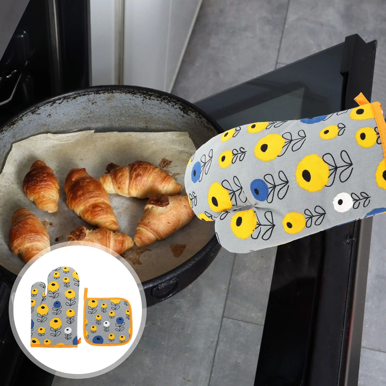 

1 Набор теплоизоляционных цветочных салфеток, коврики для духовки, кухонные коврики