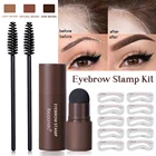 Трафарет 2022 один шаг штамп для бровей Набор для придания формы Макияж магический трафарет для бровей Кисть для бровей улучшающая Косметика Гель для бровей ТИНТ