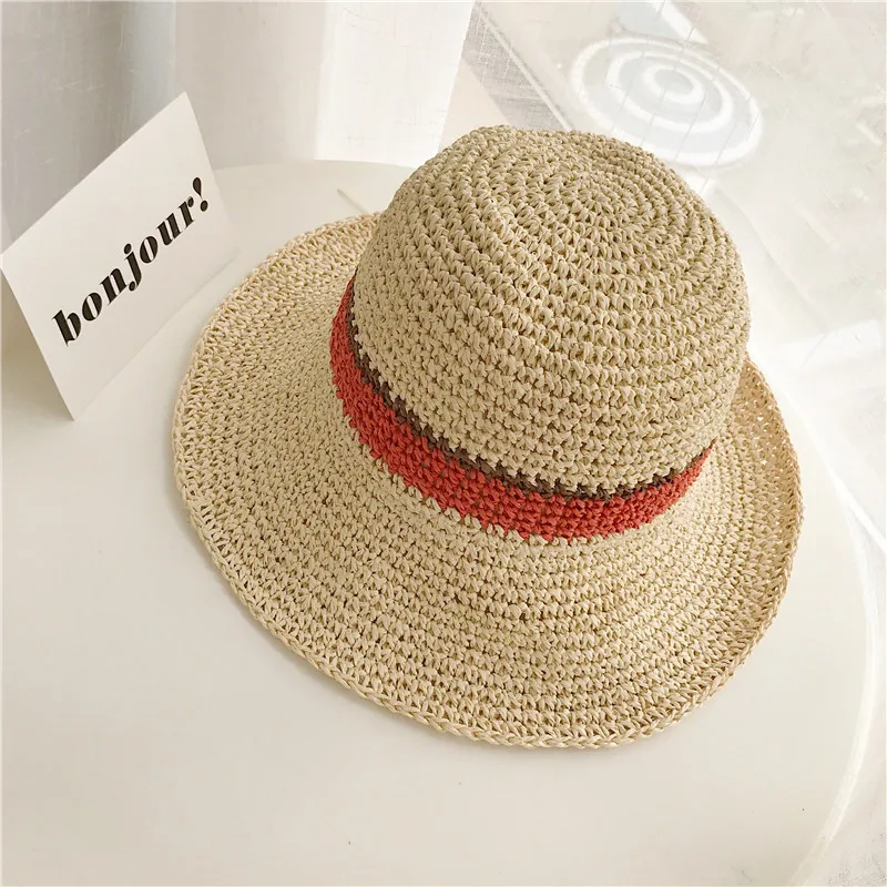 Травяная шляпа Женская Весенняя и летняя Рыбацкая Корейская версия пляжной