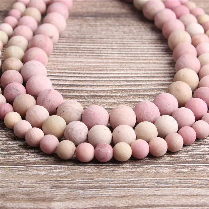 Серия натуральных ювелирных украшений Lanli матовые бусины россыпью из