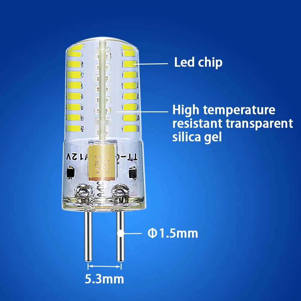 Gu5.3 Led 220v 3014smd кристальная лампочка-свеча Ac/Dc12vled лампа Энергоэффективная запасная галогенная лампа