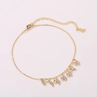 2021 fashion new anklet for women gold leaf design anklet tassels ankle bracelet accessories jewelry gift boho beach foot chain