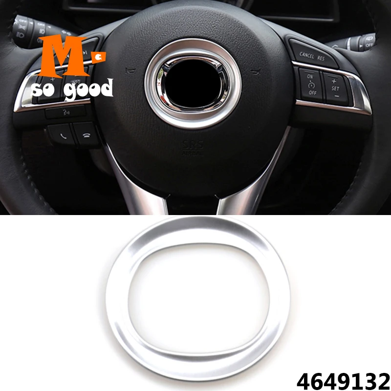 

ABS Chrome For Mazda CX-5 CX5 Car Steering Wheel Panel trim Cover auto Interior Accessories styling 2012 2013 2014 2015 2016