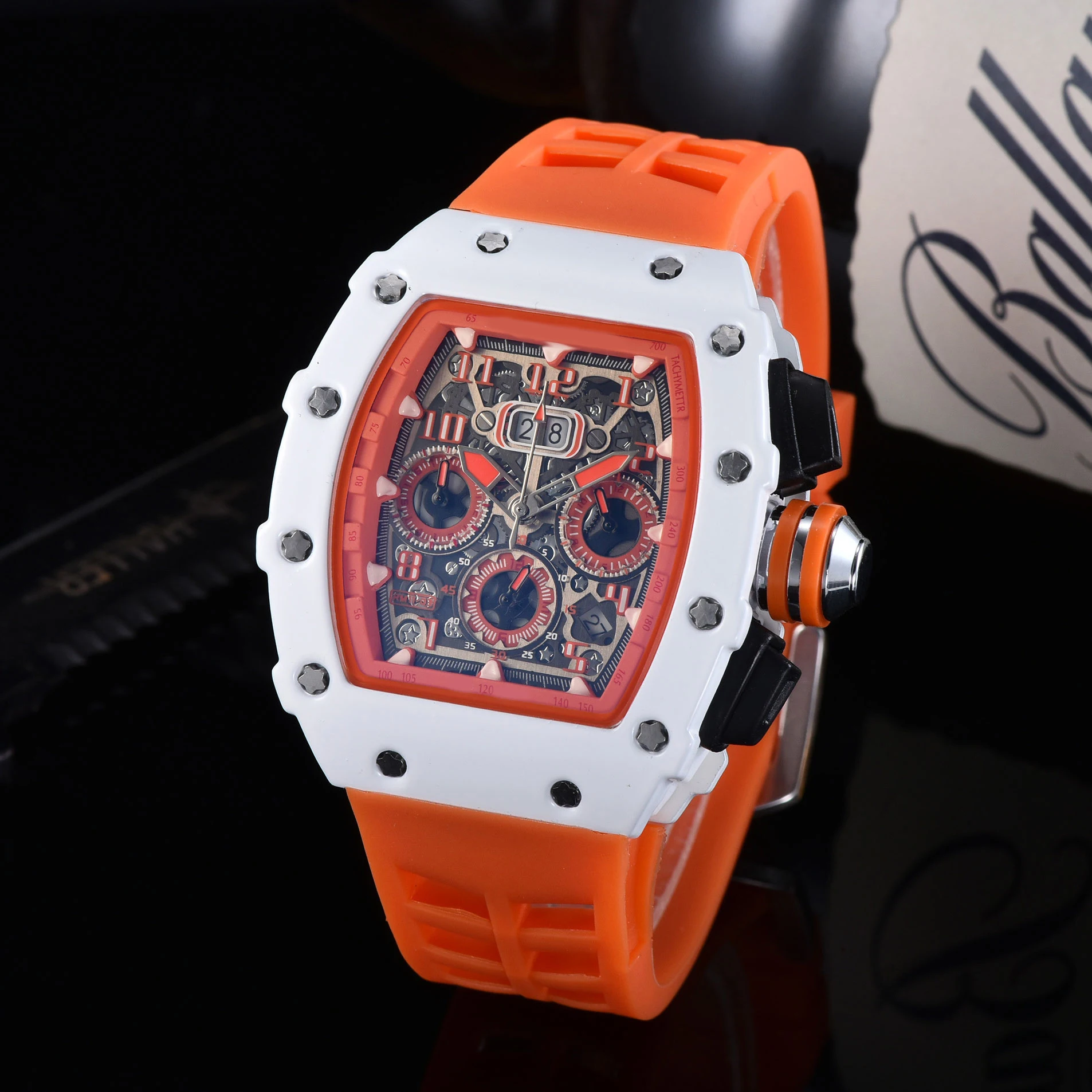 

Hot Selling Quartz RM Watch For Men Casual Sport WristWatch Man Watches Top Brand Luxury Fashion Chronograph Silicone Brand