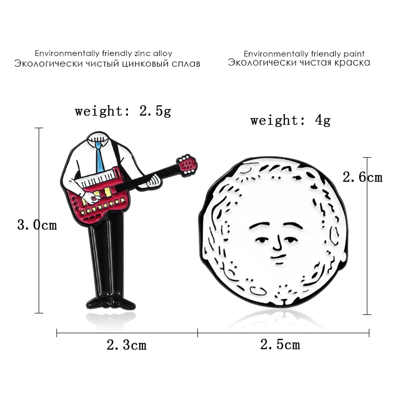 Очаровательная большая голова Забавный человек в костюмах с гитарой Специальные