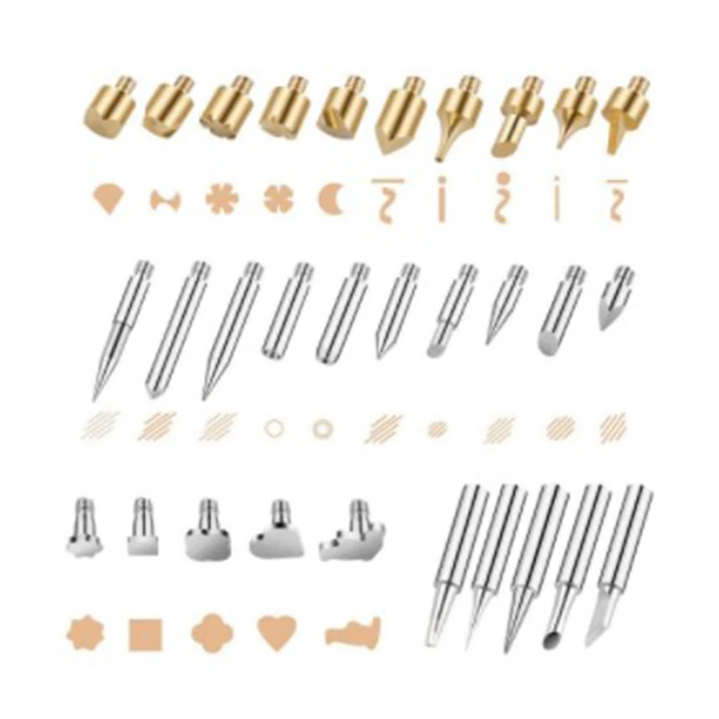 

45Pcs LCD Wood Burning Kit Pyrography Pen Tool Kit 60W with Digital Soldering Iron, Engraving Craft Tools
