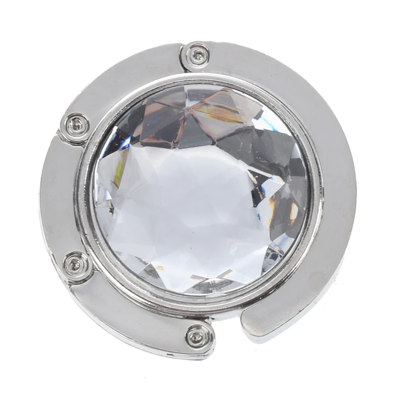 

NEW-Portable Foldable Folding Crystal Alloy Purse Handbag Hook Hanger Bag Holder