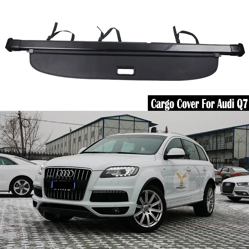 Rear Cargo Cover For Audi Q7 2007 2008 2009 2010 2011 2012 2013 2014 2015 privacy Trunk Screen Security Shield shade Accessories
