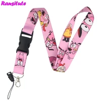 Ransitute Cartoon Dog Lanyard mobile Phone Rope neckband Accessories Mobile Phone Badge Holder DIY Jewelry Gift R546