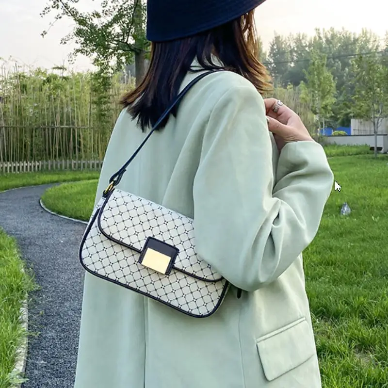 

Coolcept Retro Women Bags Designer Brand Print Strap Female Handbags Luxury Pu Leather Crossbody Messenger Bag Large Purse