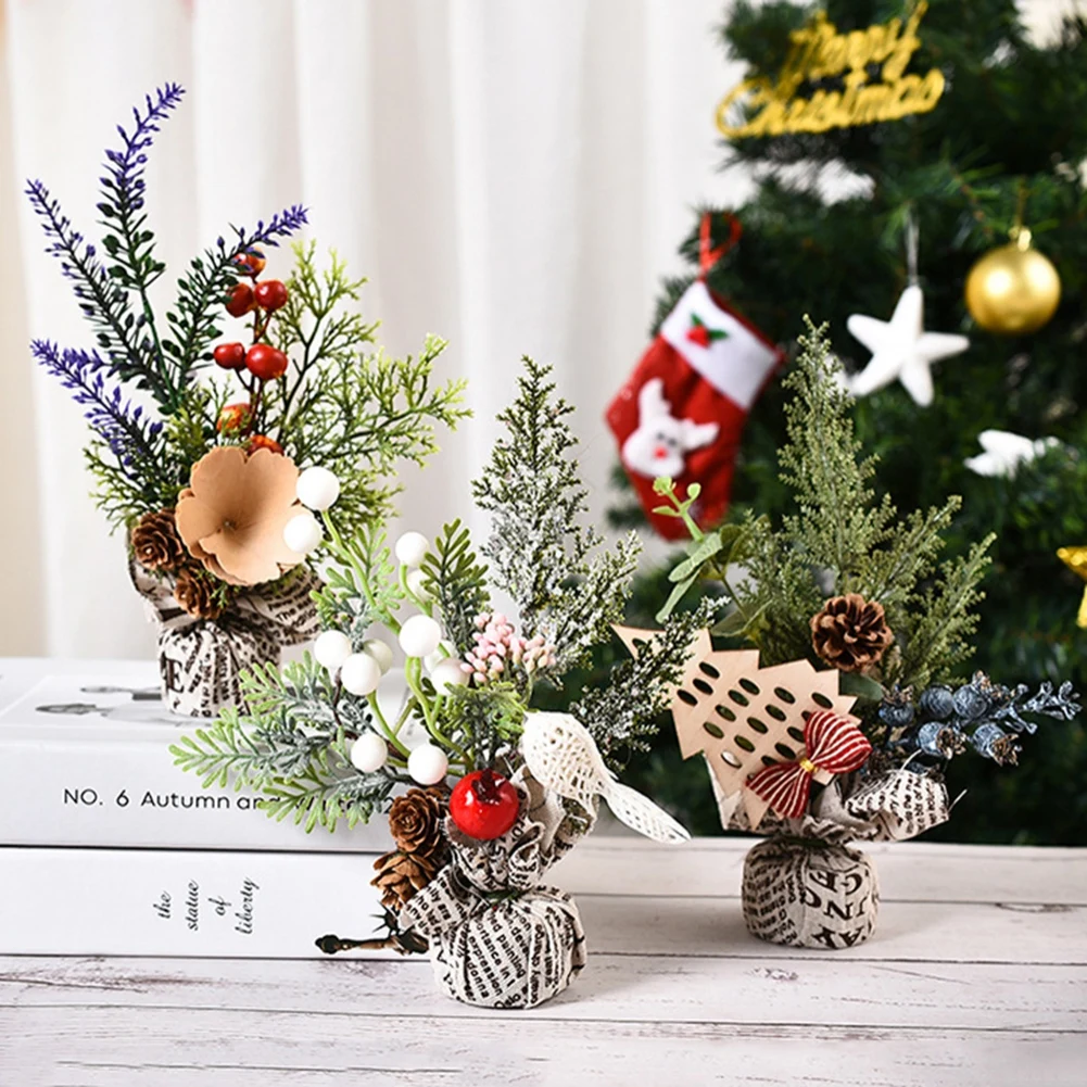 Новогодняя Маленькая рождественская елка маленькая сосновая Флокированная