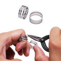 1pcs stainless steel open ring for jewelry making close ring single lap jump ring opener hanging ring diy jewelry tools
