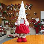 Santa Рудольфа для куклы, подарок на день рождения, рождественские украшения Горячая Стиль Безликий куклы сидя окон узоры с Санта-Клаусом