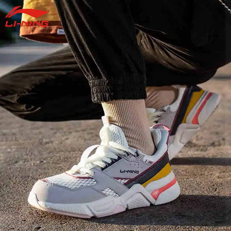Li-Ning/Женская обувь; 001 R-1; стиль жизни; обувь в стиле ретро; удобная спортивная обувь для фитнеса; обувь для папы; кроссовки; AGCP082 SJAS19