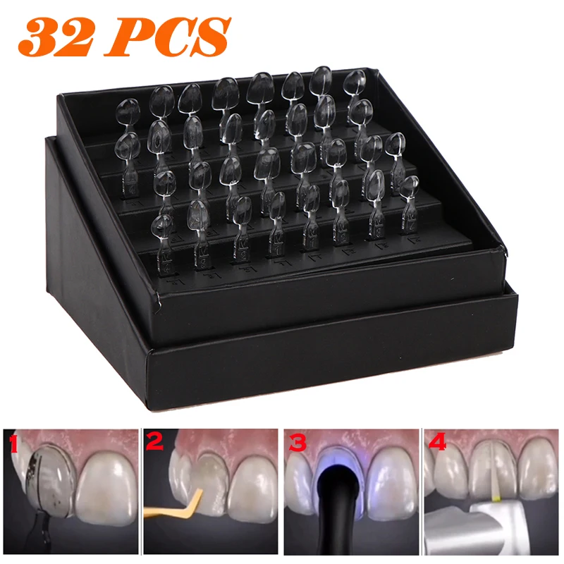 

32Pcs Dental Resin Veneers Mould For Composite Light Cure Filling Anterior Front Teeth Tooth Whitening Dentistry Materials Lab