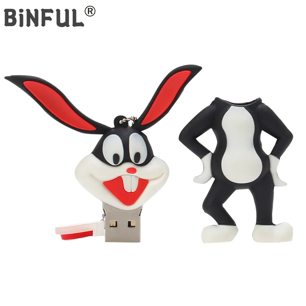 

BiNFUL Pen Drive Cute bunny Usb Flash Drive USB 2.0 Pendrive 4GB 8GB 16GB 32GB 64GB 128GB 256GB 512GB High Quality Usb Stick