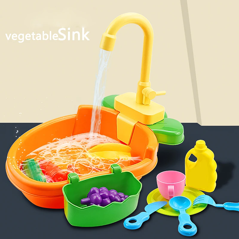 

Kids Kitchen Toys Mini Kitchen Food Pretend Play Role Playing Girls Toys Water Sink Toys Simulation Dishwasher Educational Toys