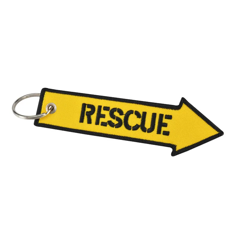 Чемодан бирка Вышивка Багажная Бирка спасти желтая стрелка формы с логотипы