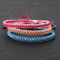 new multi color women tibetan buddhist bracelet bangle men handmade knots blessed lucky rope braided bracelets size adjustable