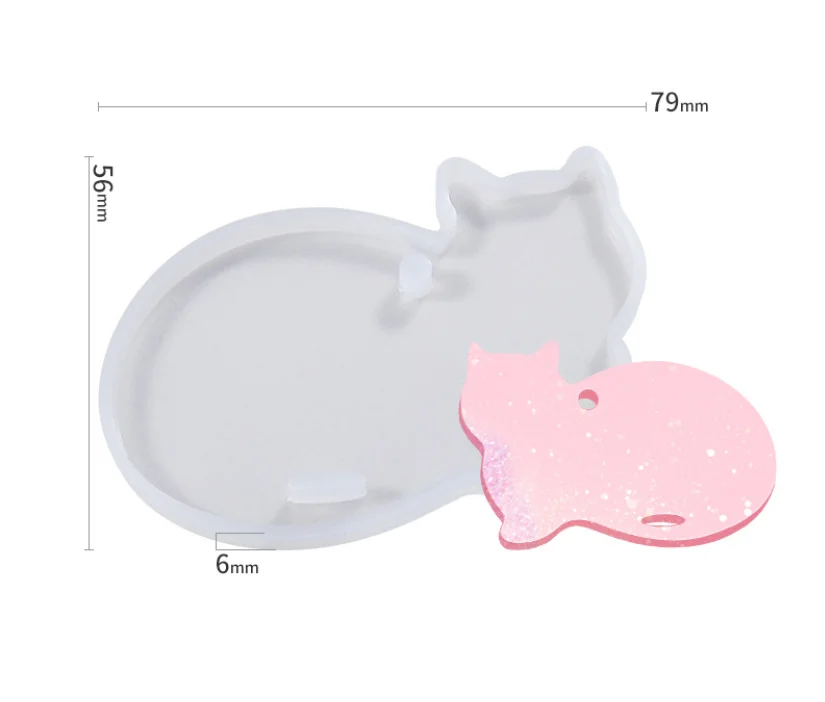 

DIY Silicone Epoxy Resin Candle Epoxy Mold Crafts Souvenir Cartoon Animal Dinosaur Cow Keychain Shape Decorative Accessories