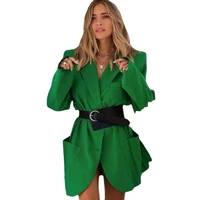 womens suit coat spring and autumn new loose bag button shoulder pad coat versatile fashion casual loose coat